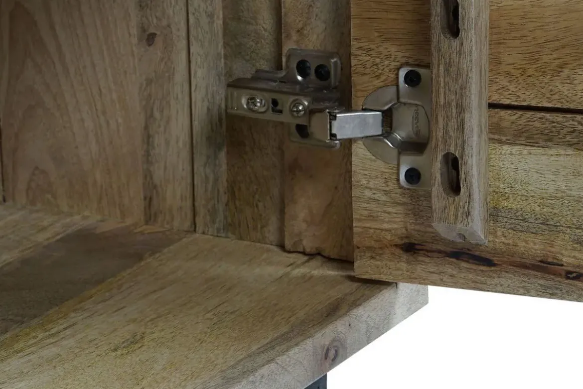 Mueble TV de Madera de Mango con Puertas y Cajón MB-205539