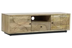Mueble TV de Madera de Mango con Puertas y Cajón MB-205539