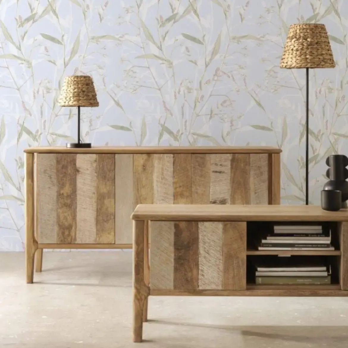 Mueble TV de madera de mango GABAR 10704
