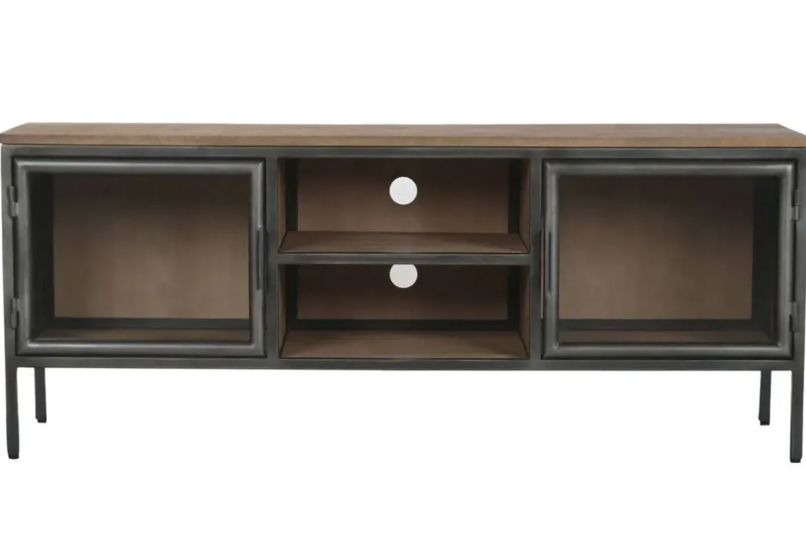 Mueble TV de Madera y Metal Natural MB-208536