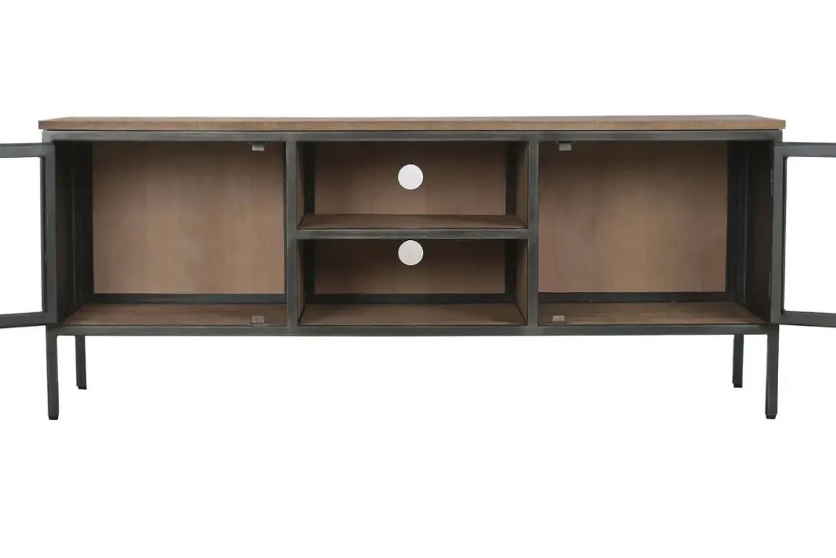 Mueble TV de Madera y Metal Natural MB-208536