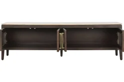 Mueble TV de Mango con Mármol Travertino 180 cm MB-220593