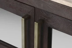 Mueble TV de Mango con Mármol Travertino 180 cm MB-220593