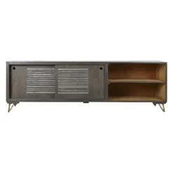 Mueble TV de Mango con Patas de Metal Marrón MB-202258