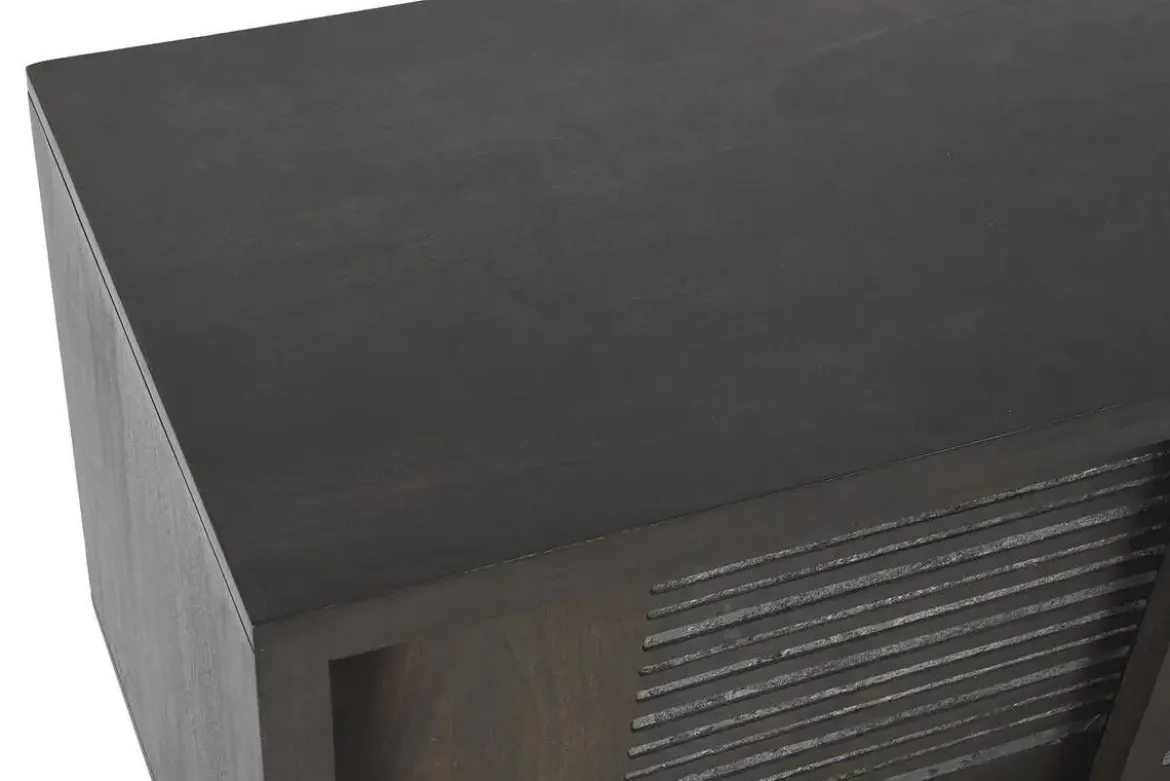 Mueble TV de Mango con Patas de Metal Marrón MB-202258