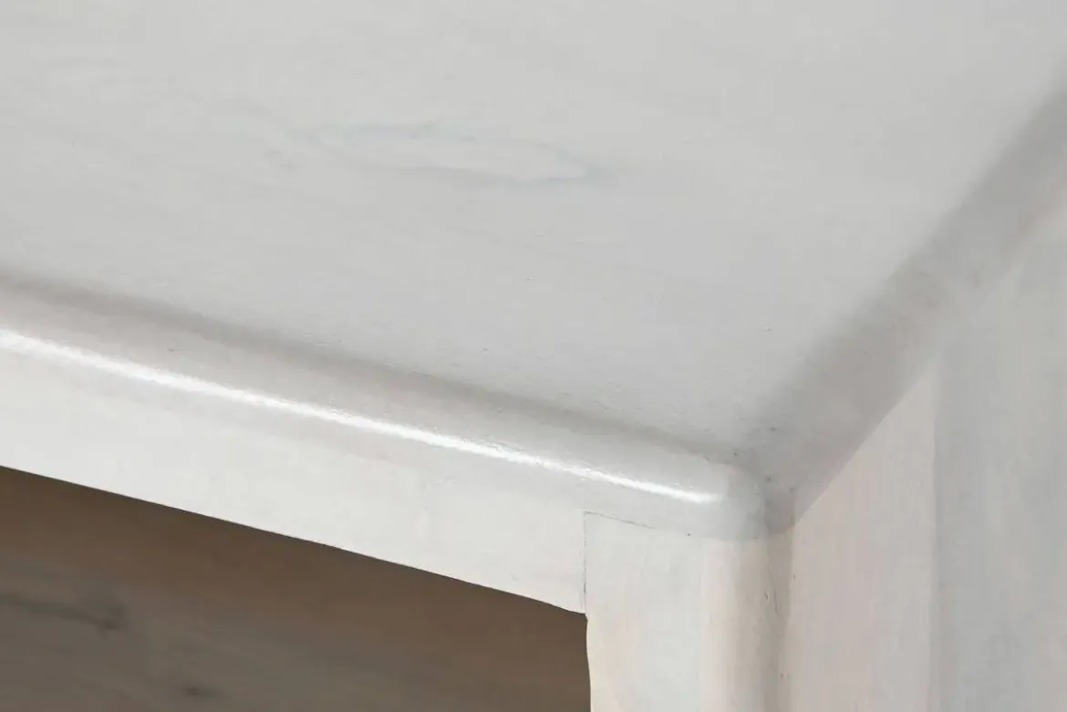 Mueble TV de Mango de 140 cm Blanco con Puertas y Huecos MB-214808