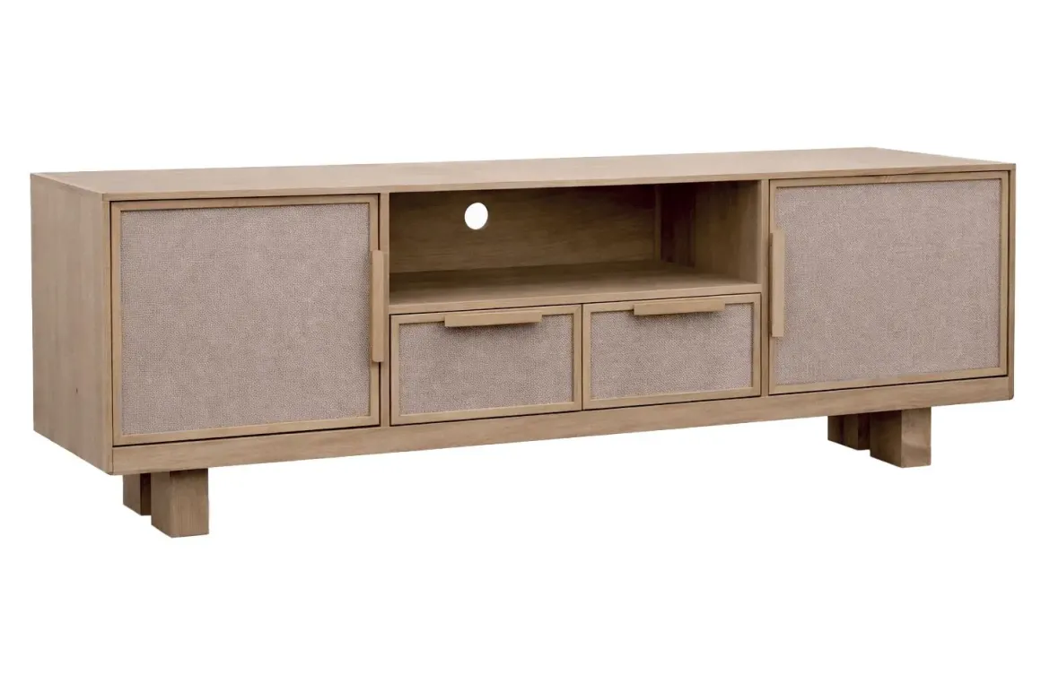 Mueble TV de Mango y Ratán 4 Cajones MB-227280