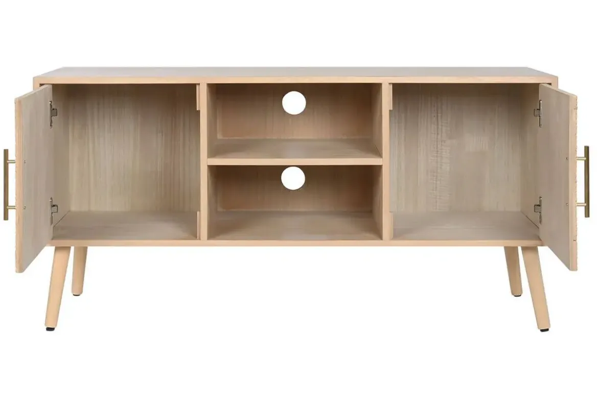 Mueble TV de Paulownia con 2 Puertas Acabado Natural MB-212894
