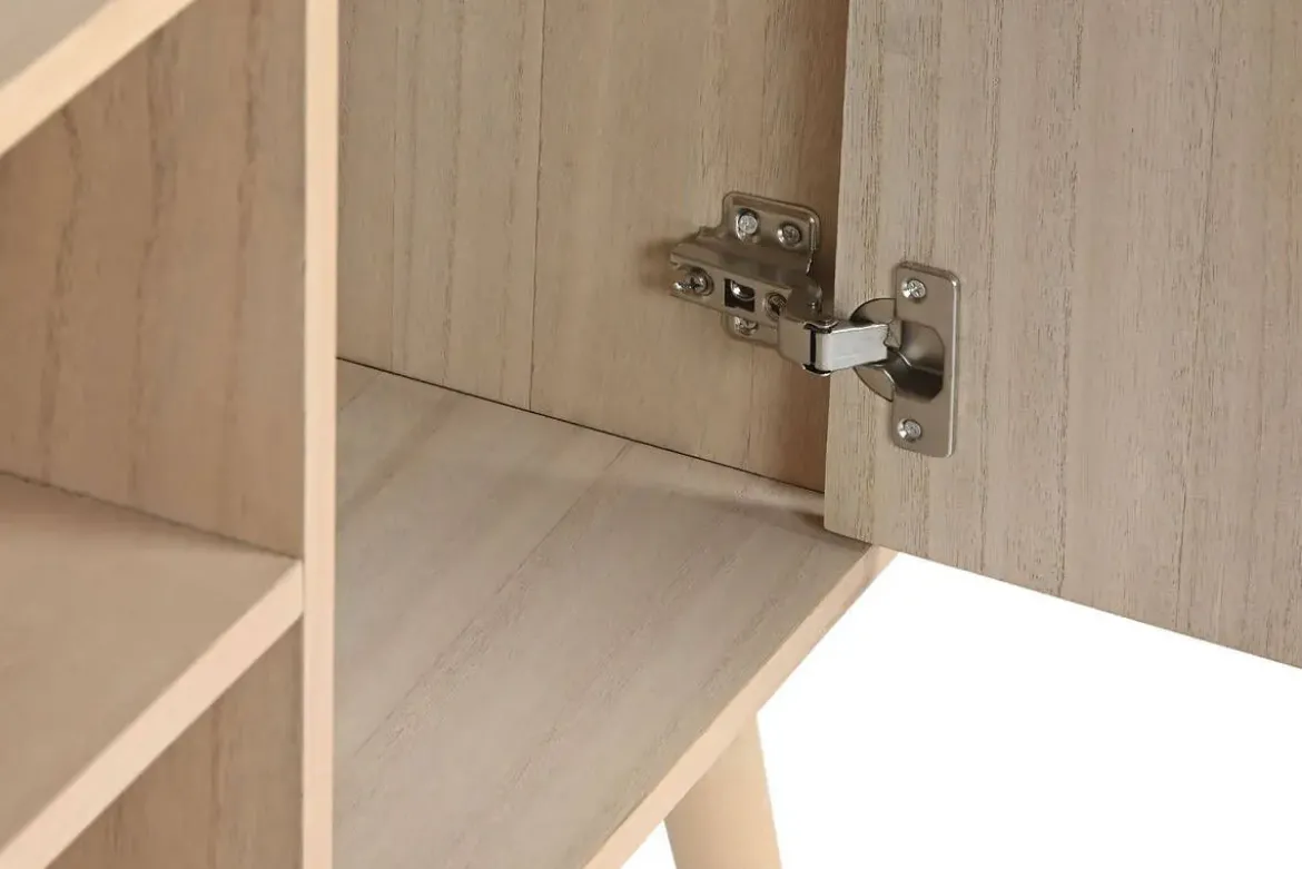 Mueble TV de Paulownia con 2 Puertas Acabado Natural MB-212894