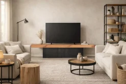 Mueble TV de Pino y Madera Reciclada 180 cm MB-222929