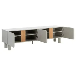 Mueble TV de Salón en Color Taupe con Patas de Roble 180 cm 615546