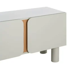 Mueble TV de Salón en Color Taupe con Patas de Roble 180 cm 615546