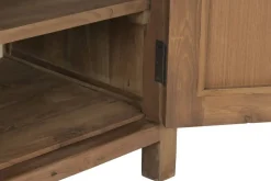 Mueble TV de Teca Reciclada Color Marrón con Ratán MB-221777