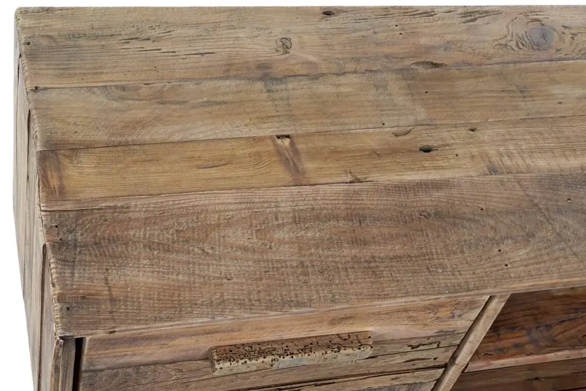 Mueble TV Estructura de Madera Reciclada de Pino con Cajones MB-164976
