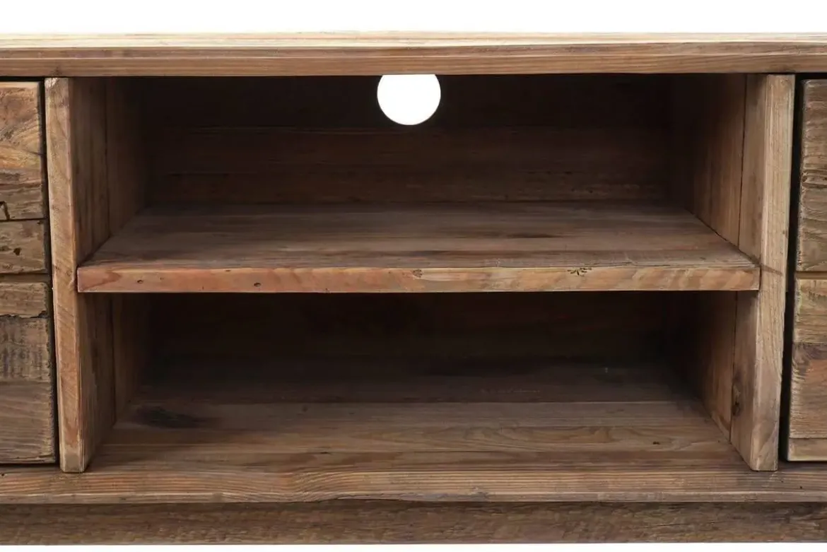 Mueble TV Estructura de Madera Reciclada de Pino con Cajones MB-164976