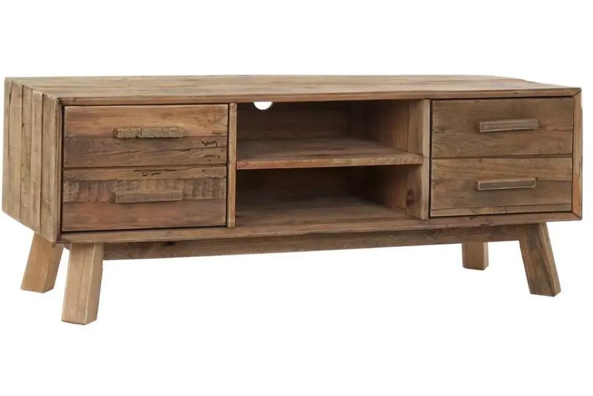 Mueble TV Estructura de Madera Reciclada de Pino con Cajones MB-164976
