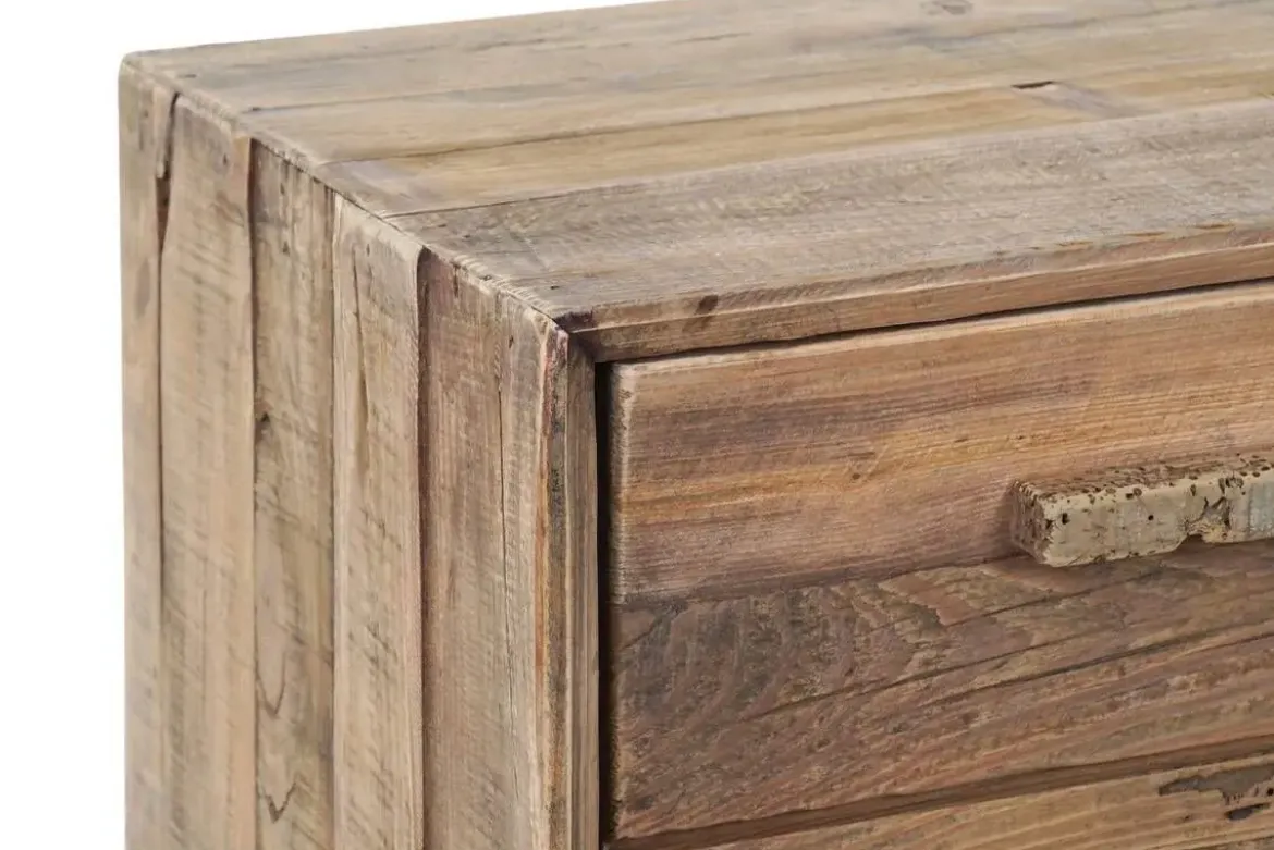 Mueble TV Estructura de Madera Reciclada de Pino con Cajones MB-164976