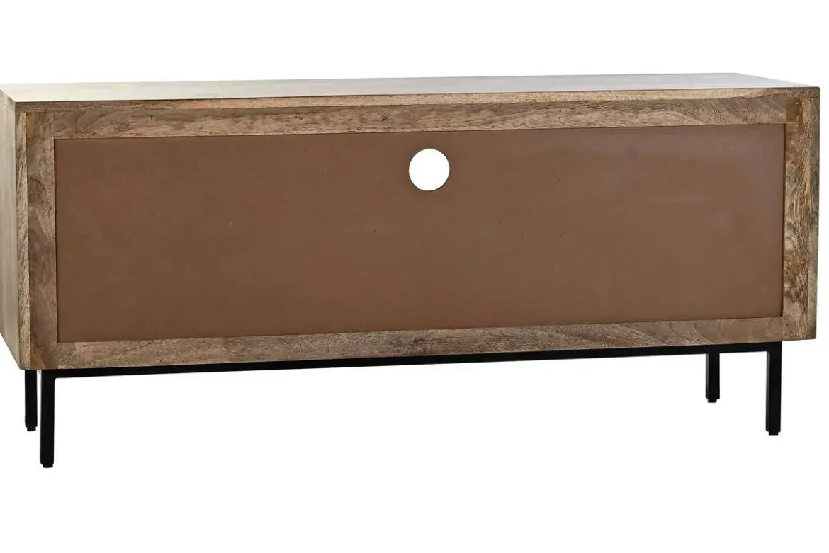 Mueble TV Industrial de Madera de Mango y Metal Negro MB-194550