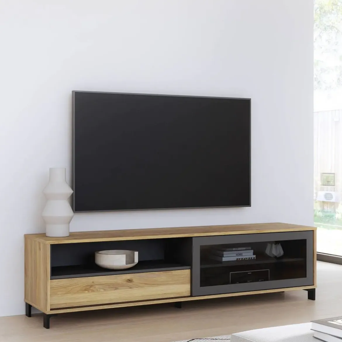 Mueble TV Mauvella y Pizarra 180,5 cm SOUTH BEACH L78