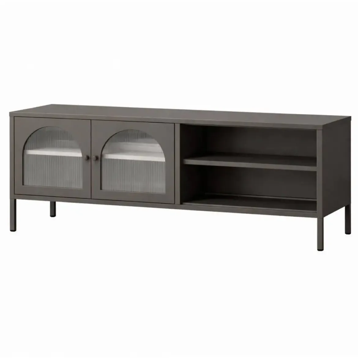 Mueble TV Metálico con Puertas de Cristal COLORBURST 160CM