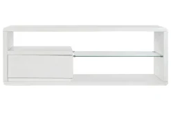 Mueble TV Moderno de MDF con Cristal Blanco MB-188064