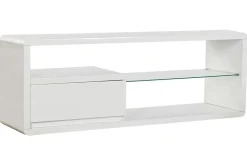 Mueble TV Moderno de MDF con Cristal Blanco MB-188064