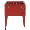 Nevera Metálica con Ruedas Diseño Futbolín Roja MB-224497