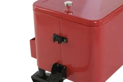Nevera Portátil Metálica con Ruedas Todoterreno Roja MB-224498