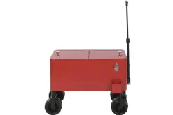 Nevera Portátil Metálica con Ruedas Todoterreno Roja MB-224498