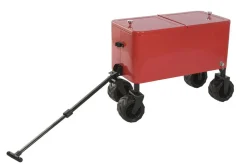 Nevera Portátil Metálica con Ruedas Todoterreno Roja MB-224498