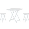 Pack de Cocina con Mesa Plegable Blanca y 2 Taburetes 311938