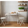 Pack de Cocina con Mesa Plegable Blanca y 2 Taburetes 313103