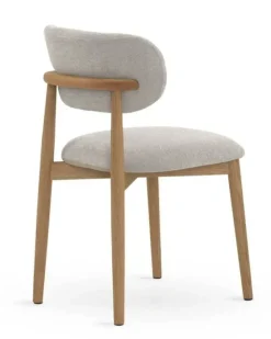 Pack de 2 Sillones de 46 cm Madera-Chenilla Blanca GABAR 11334/1