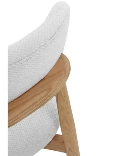 Pack de 2 Sillones de 46 cm Madera-Chenilla Blanca GABAR 11334/1