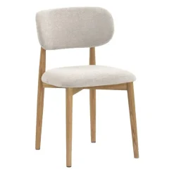 Pack de 2 Sillones de 46 cm Madera-Chenilla Blanca GABAR 11334/1