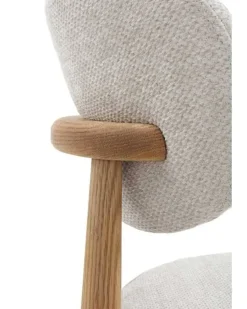 Pack de 2 Sillones de 46 cm Madera-Chenilla Beige GABAR 11335/1