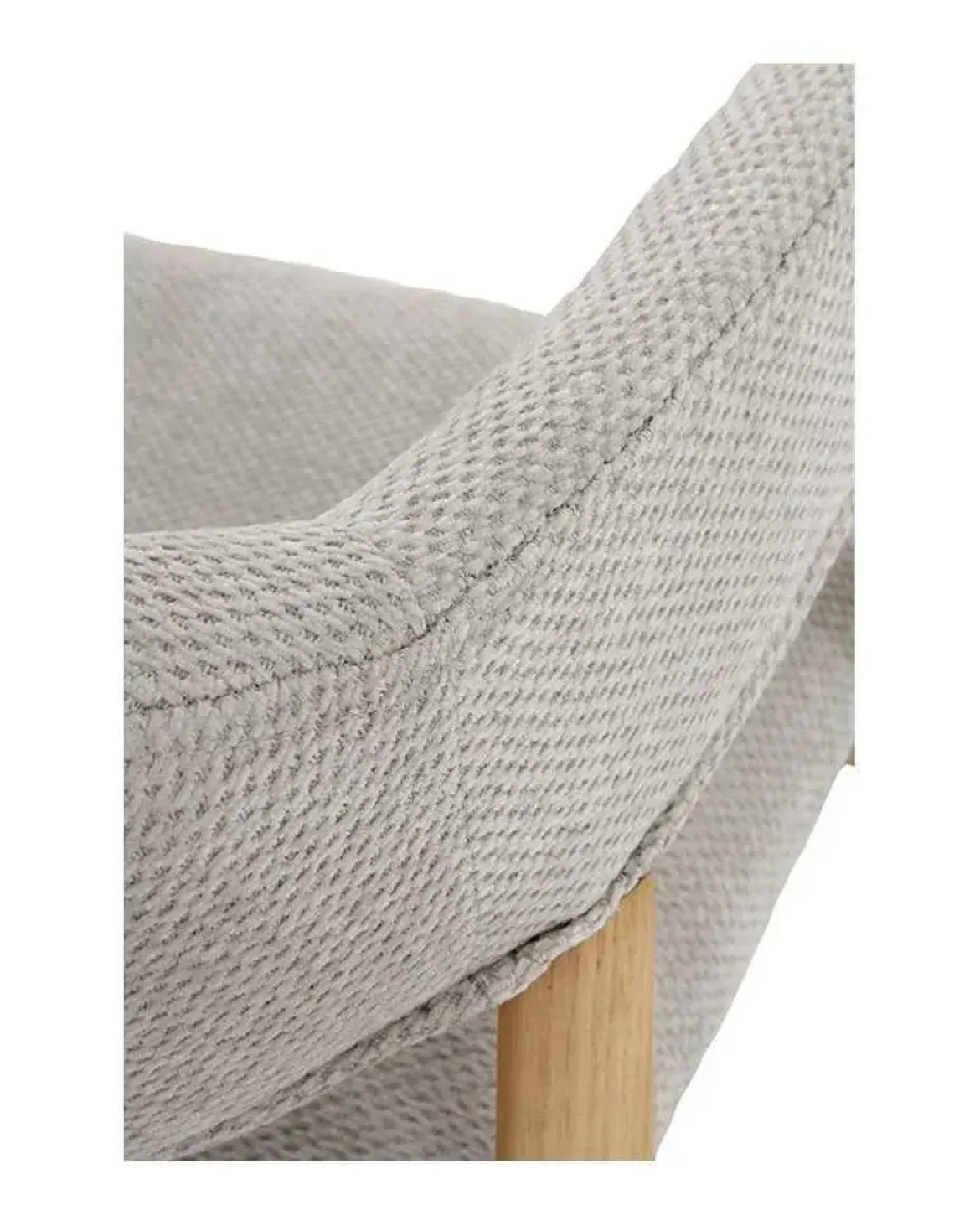 Pack de 4 Sillones de Madera-Chenilla Beige GABAR 11331