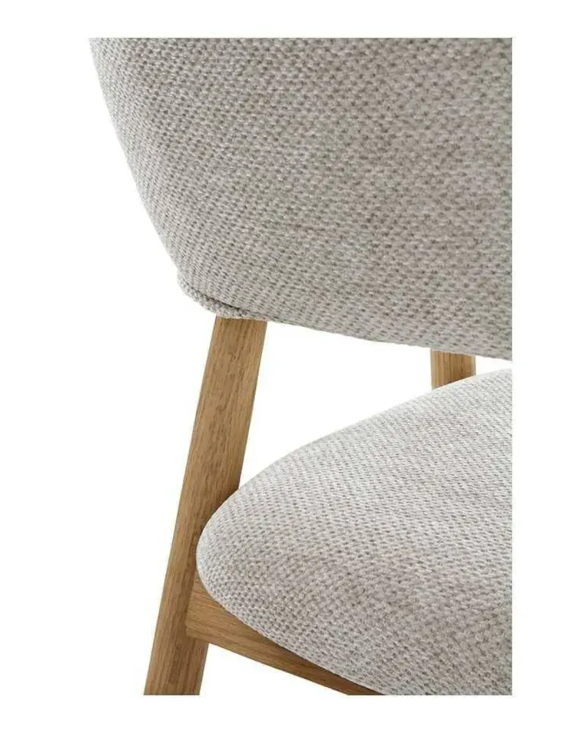 Pack de 4 Sillones de Madera-Chenilla Beige GABAR 11331