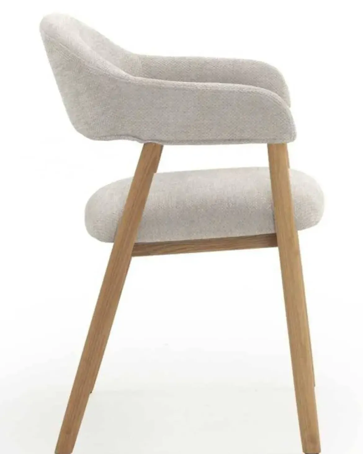 Pack de 4 Sillones de Madera-Chenilla Blanca GABAR 11330