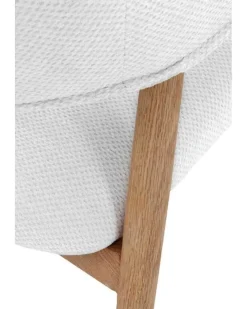 Pack de 4 Sillones de Madera-Chenilla Blanca GABAR 11330