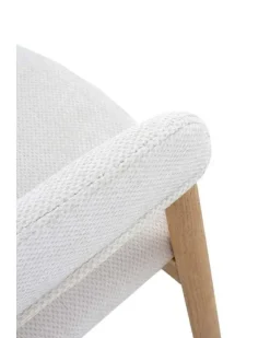 Pack de 4 Sillones de Madera-Chenilla Blanca GABAR 11330