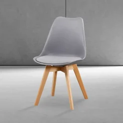 Pack 4 Sillas de Comedor de color Gris estilo Nórdico FINA