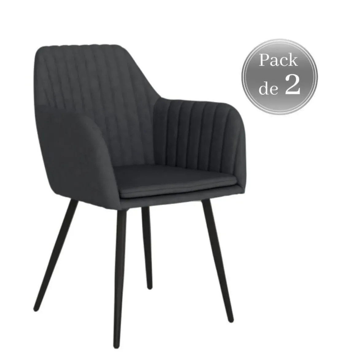 Pack 2 Sillas de comedor tapizadas CHICAGO