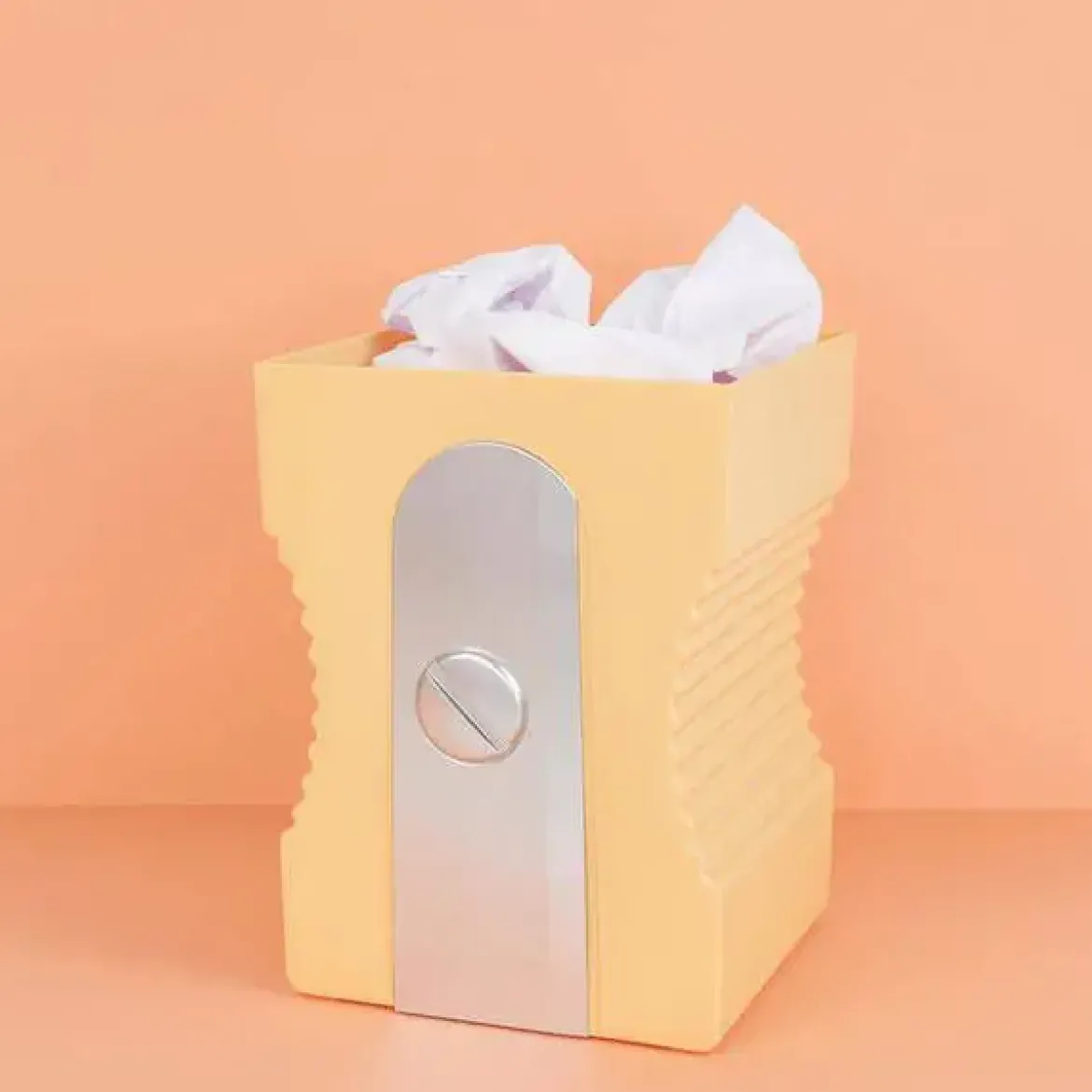 Papelera de Plástico Diseño Sacapuntas Gigante Naranja SHARPENER 28130