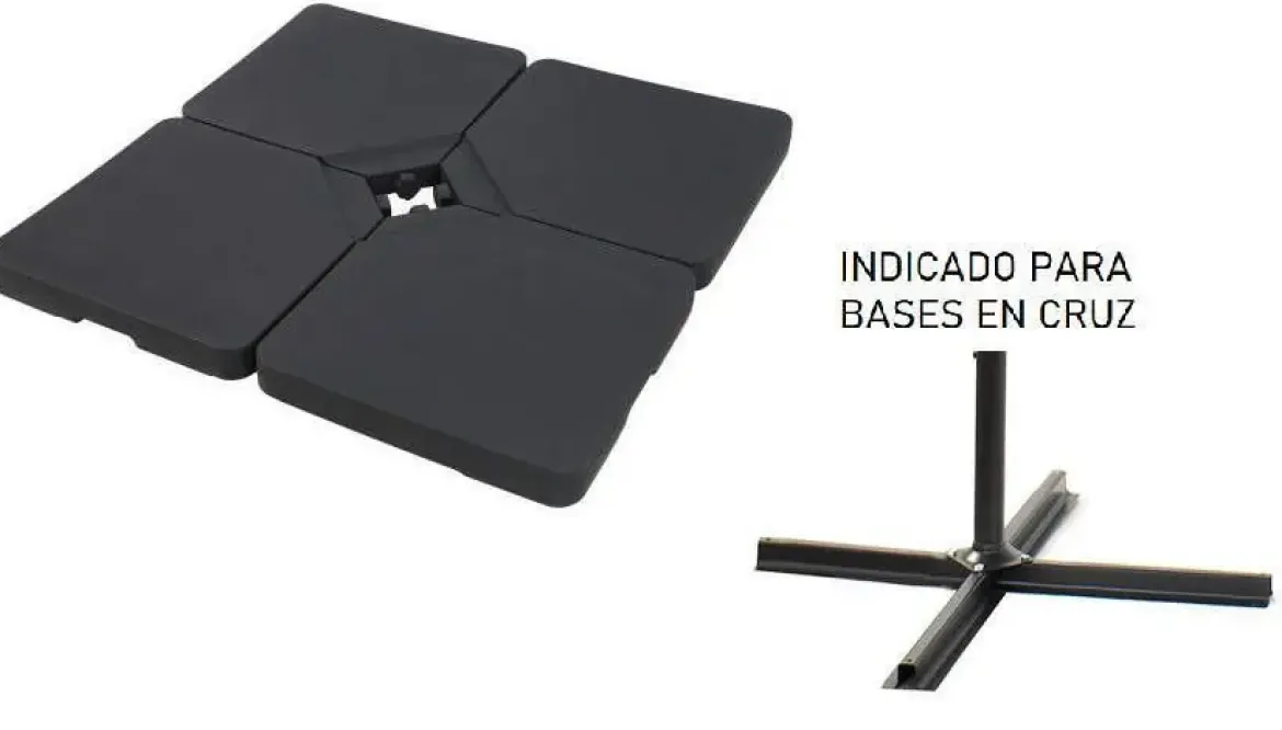 Parasol Blanco 250 cm con Base de Acero MB-224545