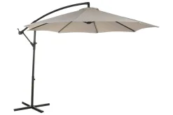 Parasol Giratorio 360º Beige 300 cm con Protección UV y Base MB-224570