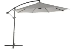 Parasol Giratorio 360º Gris 300 cm con Protección UV y Base MB-224571