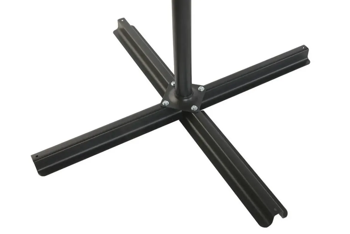 Parasol Giratorio 360º Gris 300 cm con Protección UV y Base MB-224571