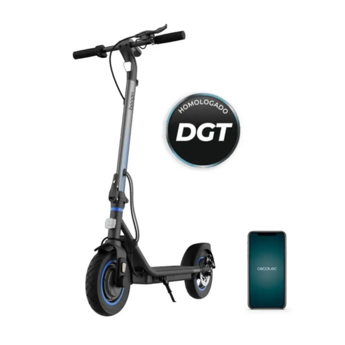 Patinete Eléctrico Cecotec 7356 Bongo D20 XL Connected 20Km Autonomía
