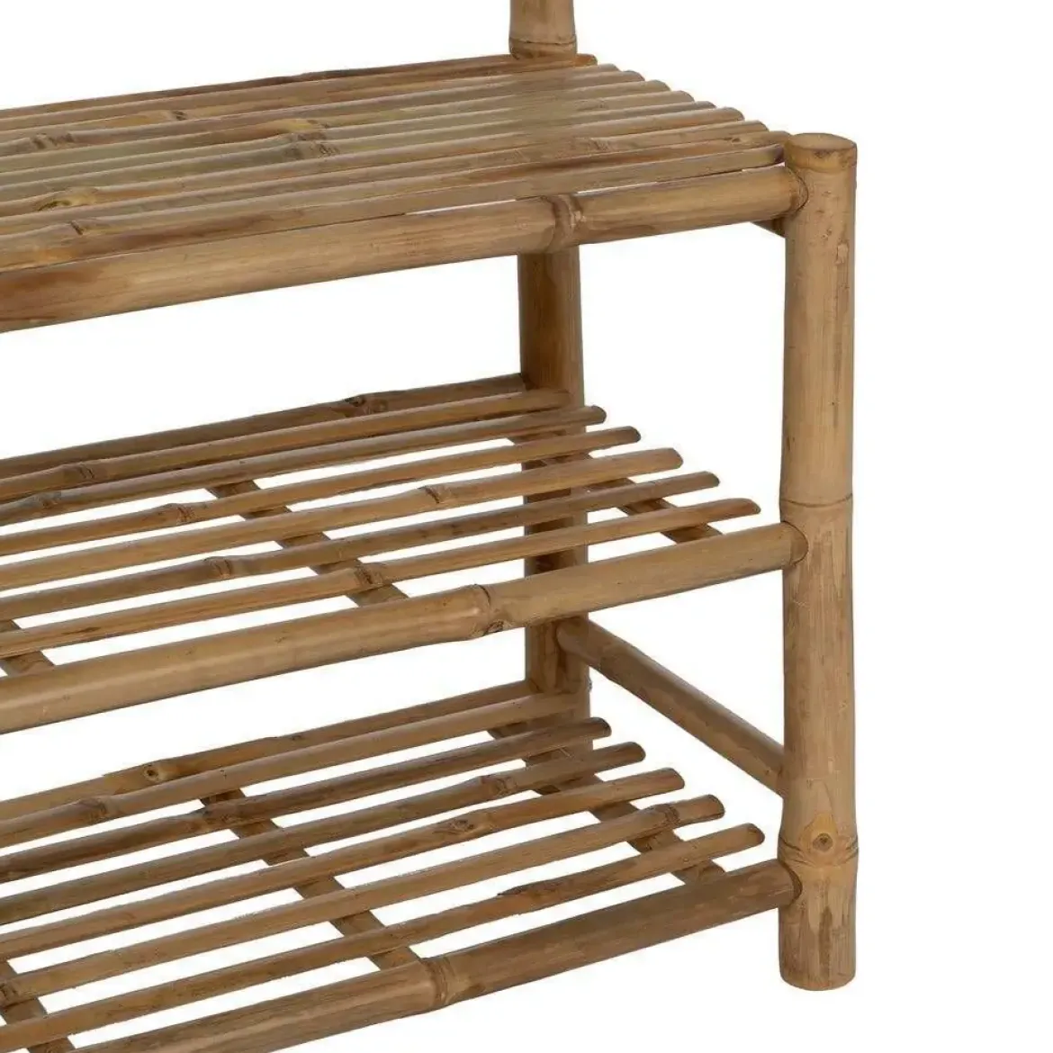 Perchero de Bambú Natural para Recibidor 70 cm